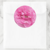 Roos van roze tuin ronde sticker (Tas)