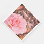 Roos van roze tuin servet (Hoek)