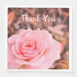 Roos van roze tuin servet