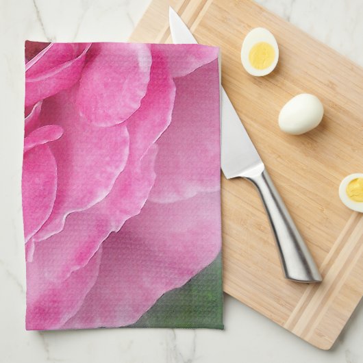 Roos van roze tuin theedoek (Quarter Fold)