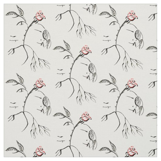 Roos van schoonheid en beest stof (Swatch)