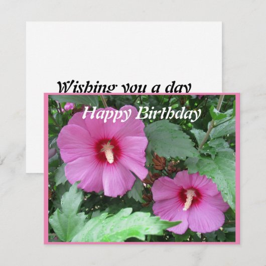 Roos van Sharon Birthday Kaart (Voorkant / Achterkant)