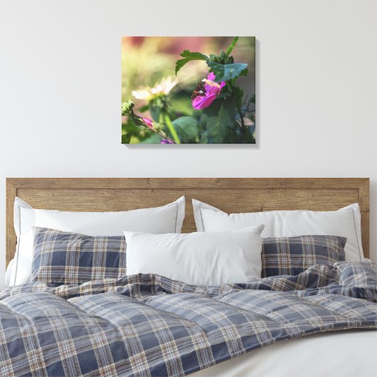Roos van Sharon en bezoeker Canvas Afdruk (Insitu (Slaapkamer))