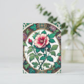  Roos van Sharon Illustration Botanical Briefkaart (Staand voorkant)