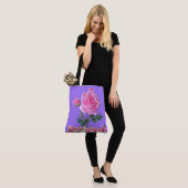 Roos van Sharon Lilly van de vallei Canvas tas (Op model)