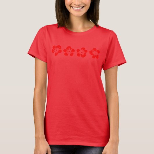 roos van Sharon Red T-shirt (Voorkant)