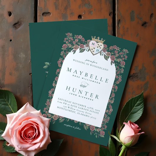 Roos van sproeiers Garden Royal Crown Monogram Hea Kaart