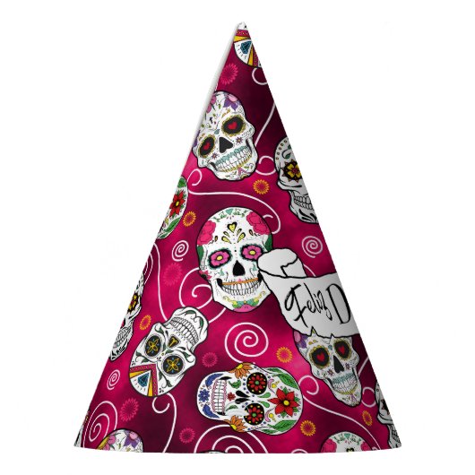 Roos van suikerriet Rood D725 Feesthoedjes (Links)