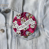 Roos van suikerriet Rood D725 Ronde Button 4,0 Cm (In situ)