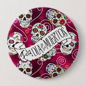 Roos van suikerriet Rood D725 Ronde Button 4,0 Cm (Voorkant)