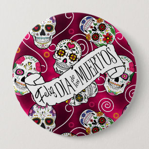 Roos van suikerriet Rood D725 Ronde Button 4,0 Cm