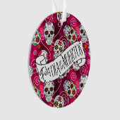 Roos van suikerriet Rood ID725 Ornament (voorkant)