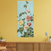 Roos van thee en Rozen van Blush Canvas Afdruk (Insitu (Woonkamer))