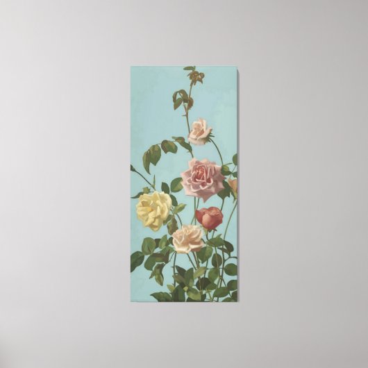 Roos van thee en Rozen van Blush Canvas Afdruk (Voorkant)