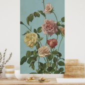 Roos van thee en Rozen van Blush Poster (Keuken)