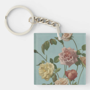 Roos van thee en Rozen van Blush Sleutelhanger