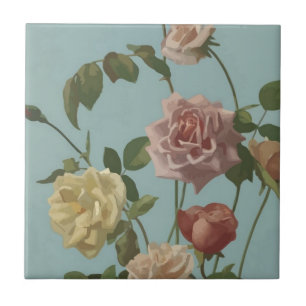 Roos van thee en Rozen van Blush Tegeltje