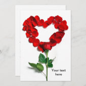 Roos van valentijns hart feestdagenkaart (Voorkant / Achterkant)
