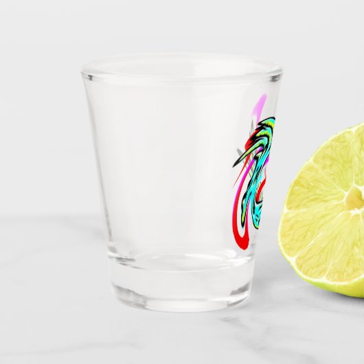 Roos van verdeelde liefde shot glas (Links)