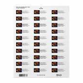 Roos van verschillende kleuren retouradreslabels etiket (Full Sheet)