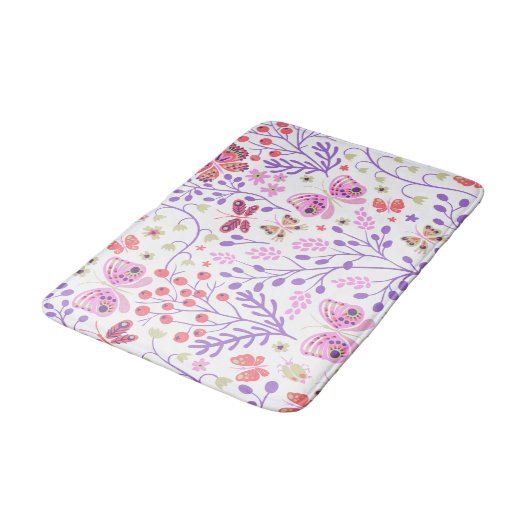 Roos van vlinderbloemige en bloemen badmat (Gekanteld)