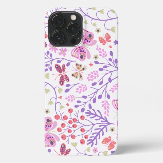 Roos van vlinderbloemige en bloemen iPhone hoesje (Achterkant)