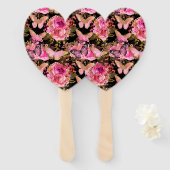 Roos van vlinderbloemigen Vloer van vlinderbloemig Handwaaier (Voorkant en achterkant)