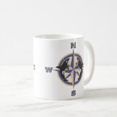 Roos van walvismeel koffiemok (Voorkant rechts)