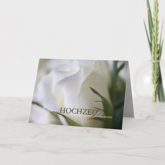 Roos van Weiße · Hochzeits-Einladung Kaart (Voorkant)