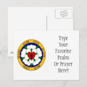 Roos van witte en groene luther briefkaart (Voorkant / Achterkant)