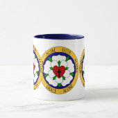 Roos van witte en groene luther mok (Midden)