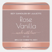 Roos Vanilla Scented Cute Product Packaging Labels (Voorkant)