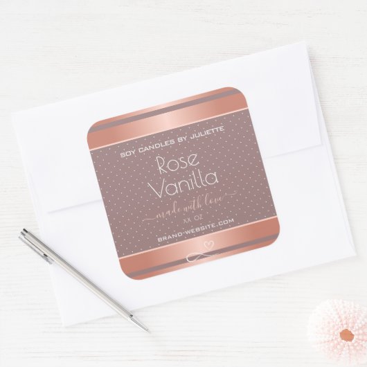 Roos Vanilla Scented Cute Product Packaging Labels (Envelop)