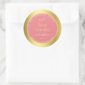 Roos vanille geur roze gouden soja kaarsen labels (Tas)