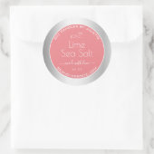 Roos vanille geur roze zilver soja kaarsen labels (Tas)