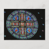 Roos venster briefkaart (Voorkant)