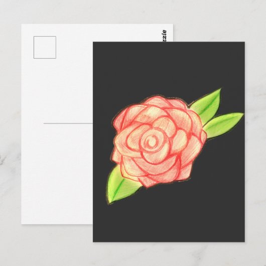 Roos ventilator briefkaart (Voorkant / Achterkant)