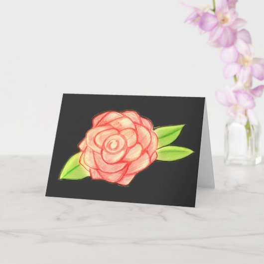 Roos ventilator kaart (Orchidee)