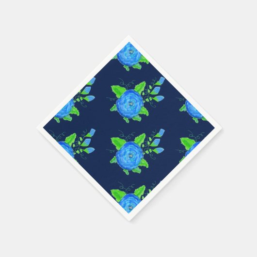 Roos ventilatorafdrukken servetten (Hoek)