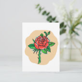 Roos ventilatorblaasjes doorlaten Tattoo Briefkaart (Staand voorkant)