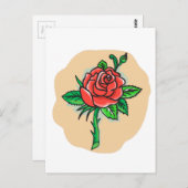 Roos ventilatorblaasjes doorlaten Tattoo Briefkaart (Voorkant / Achterkant)