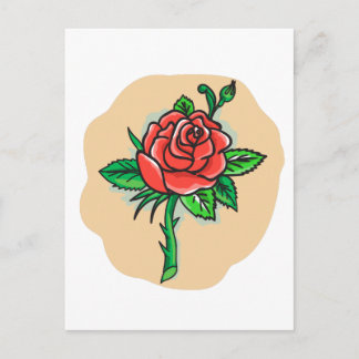 Roos ventilatorblaasjes doorlaten Tattoo Briefkaart