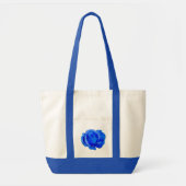 Roos ventilatorblauw Canvas tas blauw Roos beach z (Voorkant)