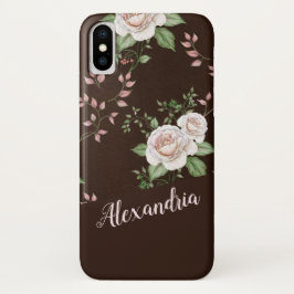 Roos Ventilatorroop groen en roze iPhone X Hoesje