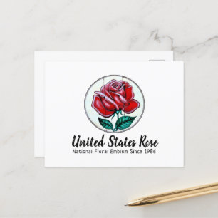 Roos Verenigde Staten Briefkaart
