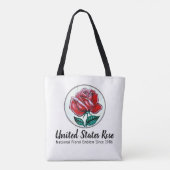 Roos Verenigde Staten Tote Bag (Achterkant)