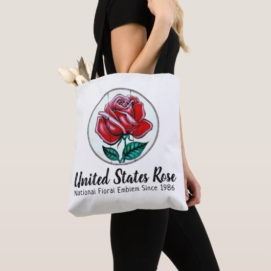 Roos Verenigde Staten Tote Bag (Dichtbij)