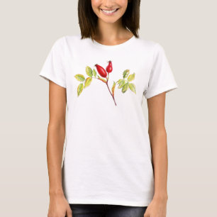 Roos verhoogt botanische fijne herfst herfst t-shi t-shirt