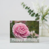 Roos Verjaardag Briefkaart | Geburtstagskarte-Roos (Staand voorkant)
