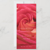 Roos Verjaardagsfeest Menu Kaart (Achterkant)